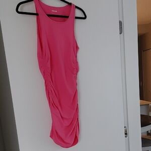 TNA Pink Ruched Tank Dress